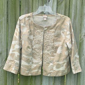 Venezia cute,cropped,tan desert camo,jacket,